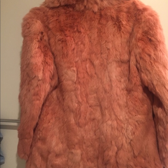 SOLD-Coral real fur coat - Picture 2 of 5